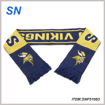 100% Acrylic Knitted Jacquard Company Logo Scarf